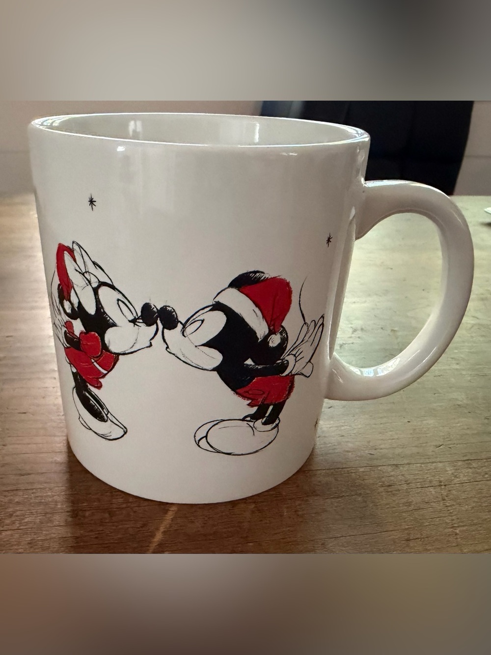 Mickey Mouse and Minnie Mouse holiday mug